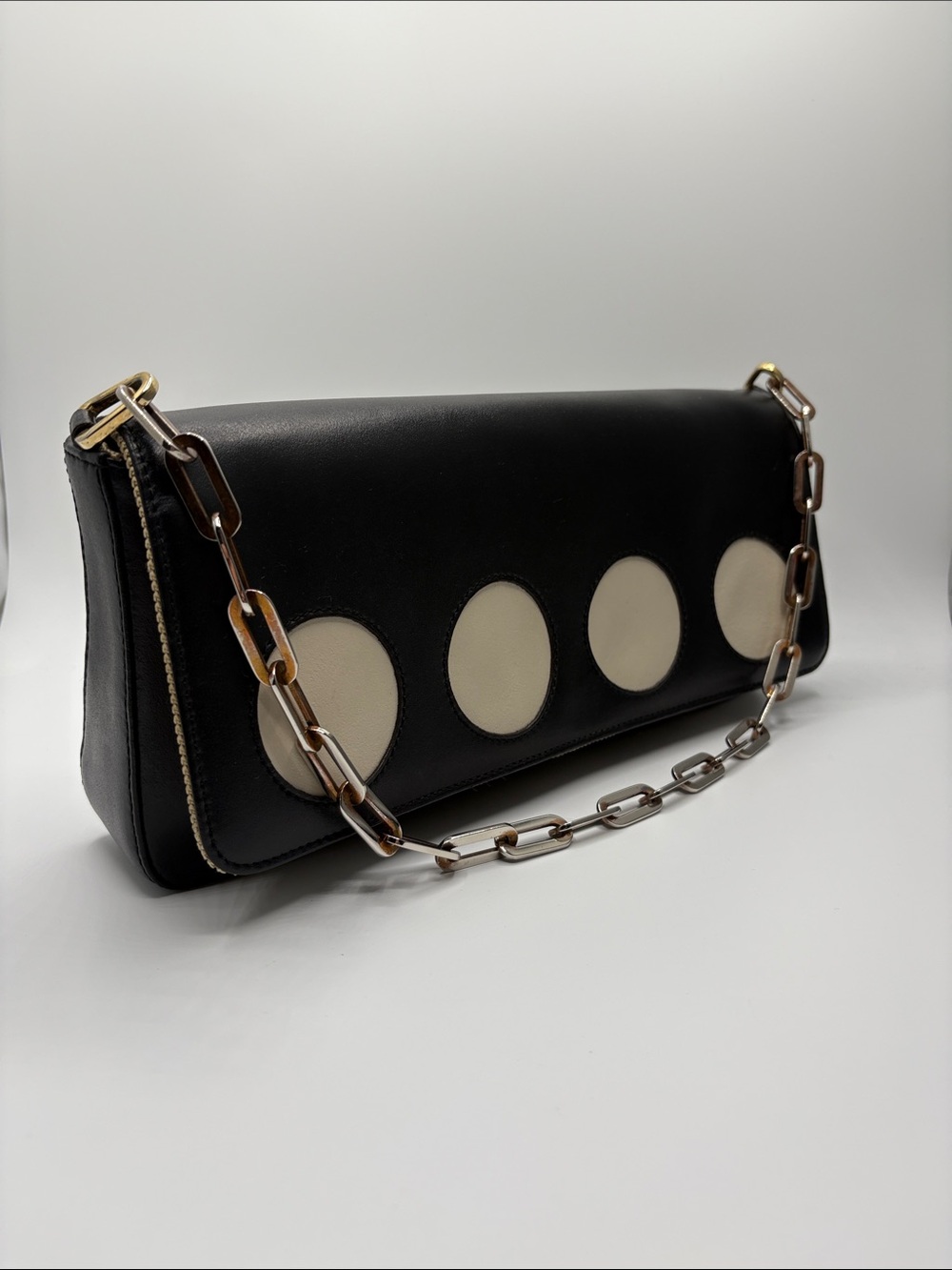 Genuine leather mini Accent Shoulder Bag